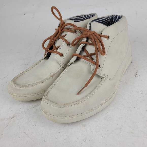 UGG Kaldwell Light Beige Bone Leather Chukka Ankle Boots Men Size 9 main image 8